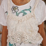 Olive Eyelet Ruffle Cami | Moonlight