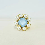 Twiggy Ring | Ultra Baby Blue & Pearls