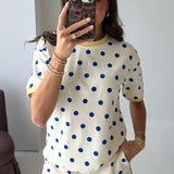 Cozy Season Polka Dot Short | Cream