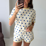 Cozy Season Polka Dot Top | Cream
