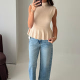 The Collins Mock Neck Sweater | Ecru