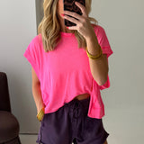 My Time Tee | Hot Pink