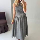 Check Me Out Gingham Midi Dress | Black