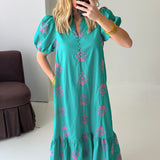 Autumn Pop Midi Dress
