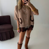 Lucky Charm Horseshoe Sweater | Mocha