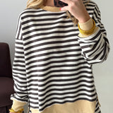 Weekend Stripe Sweatshirt | Charcoal Butter
