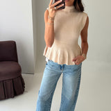 The Collins Mock Neck Sweater | Ecru