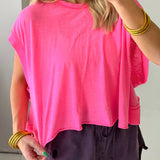 My Time Tee | Hot Pink