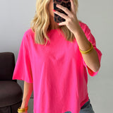 Tackle Tee | Hot Pink