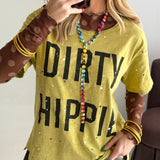 Dirty Hippie Tee | Vintage Chartreuse