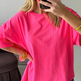 Tackle Tee | Hot Pink
