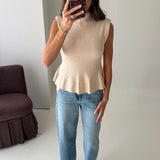 The Collins Mock Neck Sweater | Ecru