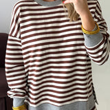 Weekend Stripe Short | Brown Heather