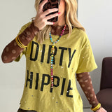 Dirty Hippie Tee | Vintage Chartreuse