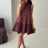 Fall Darling Polka Dot Dress | Burgundy