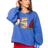 Royal Blue 'USA' Icon Sweatshirt | Queen Of Sparkles