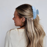 Oversized Acetate Claw | Blue Pearl