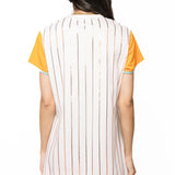 Licensed Tennessee Striped Baseball Color Sleeve Word Tee Dress | Queen Of Sparkles