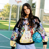 Black Basketball Court Scene Sweatshirt | Queen Of Sparkles