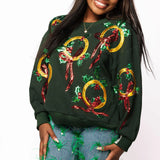 Dark Green 5 Golden Rings Sweatshirt | Queen Of Sparkles