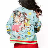 Aqua Dogs On Santa's Sleigh Sweatshirt | Queen Of Sparkles