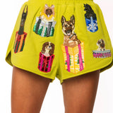 Green Dogs In Present Boxes Short | Queen Of Sparkles