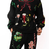 Black Christmas Icon Sweatshirt | Queen Of Sparkles