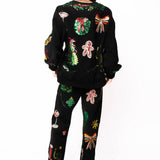 Black Christmas Icon Sweatshirt | Queen Of Sparkles