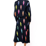 Navy Multi Mini Nutcracker Tie Up Sweater | Queen Of Sparkles
