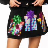 Black Multi Present Button Up Cardigan | Queen Of Sparkles
