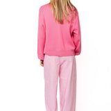 Pink & Black Collar Santa In Leopard Suit Button Up Cardigan | Queen Of Sparkles