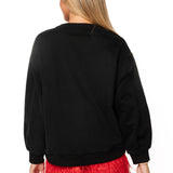 Black Leopard Santa Fur Sweatshirt | Queen Of Sparkles