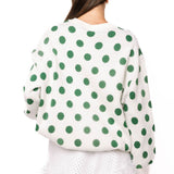 White & Green Polka Dot Sequin Santa | Queen Of Sparkles