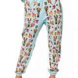 Aqua Gingerbread & Candy Cane Sweatpant | Queen Of Sparkles