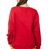 Red Nutcracker In Denim Suit Sweatshirt | Queen Of Sparkles