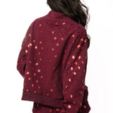 Red Polka Dot QOS Card Logo Nutcracker Mock Neck Sweatshirt | Queen Of Sparkles
