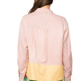 Red Striped Christmas Scene Cotton Button Up Top | Queen Of Sparkles