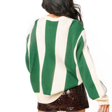Green & Ivory Striped Nutcracker Sweater | Queen Of Sparkles