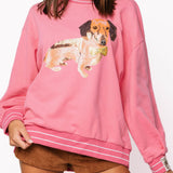 Hot Pink Dachshund Sweatshirt | Queen Of Sparkles
