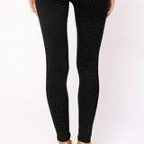 Black Scattered Rhinestone Legging | Queen Of Sparkles