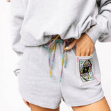 Grey Logo Sweatshort | Queen Of Sparkles