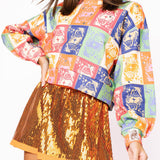 Fall Colorblock Queen Logo Sweatshirt | Queen Of Sparkles