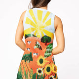 Multi Farm With Knit Sunflowers Tank Dress | Queen Of Sparkles