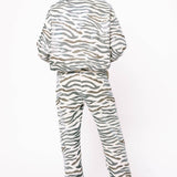 Cream & Black Zebra Print Sweatshirt | Queen Of Sparkles