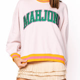 Pink, Orange & Green Rhinestone 'Mahjong' Sweatshirt | Queen Of Sparkles