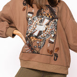 Brown Queen Of Coffee Sweatshirt | Queen Of Sparkles