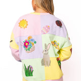 Pastel Colorblock Easter Icon Sweatshirt | Queen Of Sparkles