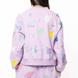 Lavender Multi Chicken Sweatshirt | Queen Of Sparkles