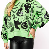 Green & Black Halloween Icon Sweatshirt | Queen Of Sparkles
