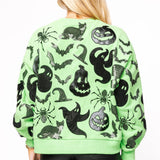 Green & Black Halloween Icon Sweatshirt | Queen Of Sparkles